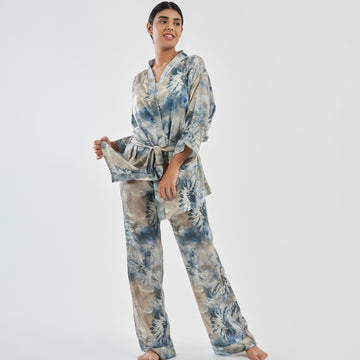 pajama TOP + Robe + pants